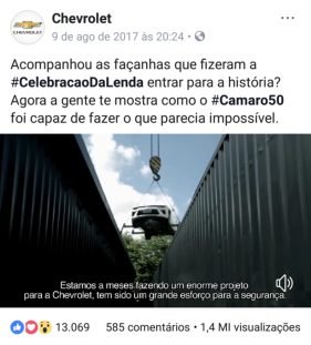 Bastidores Comercial Camaro 50th